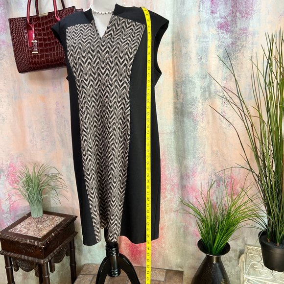 ๐connected Woman Colorblock Sleeveless Plus Size Sheath Dress - Picture 5 of 14